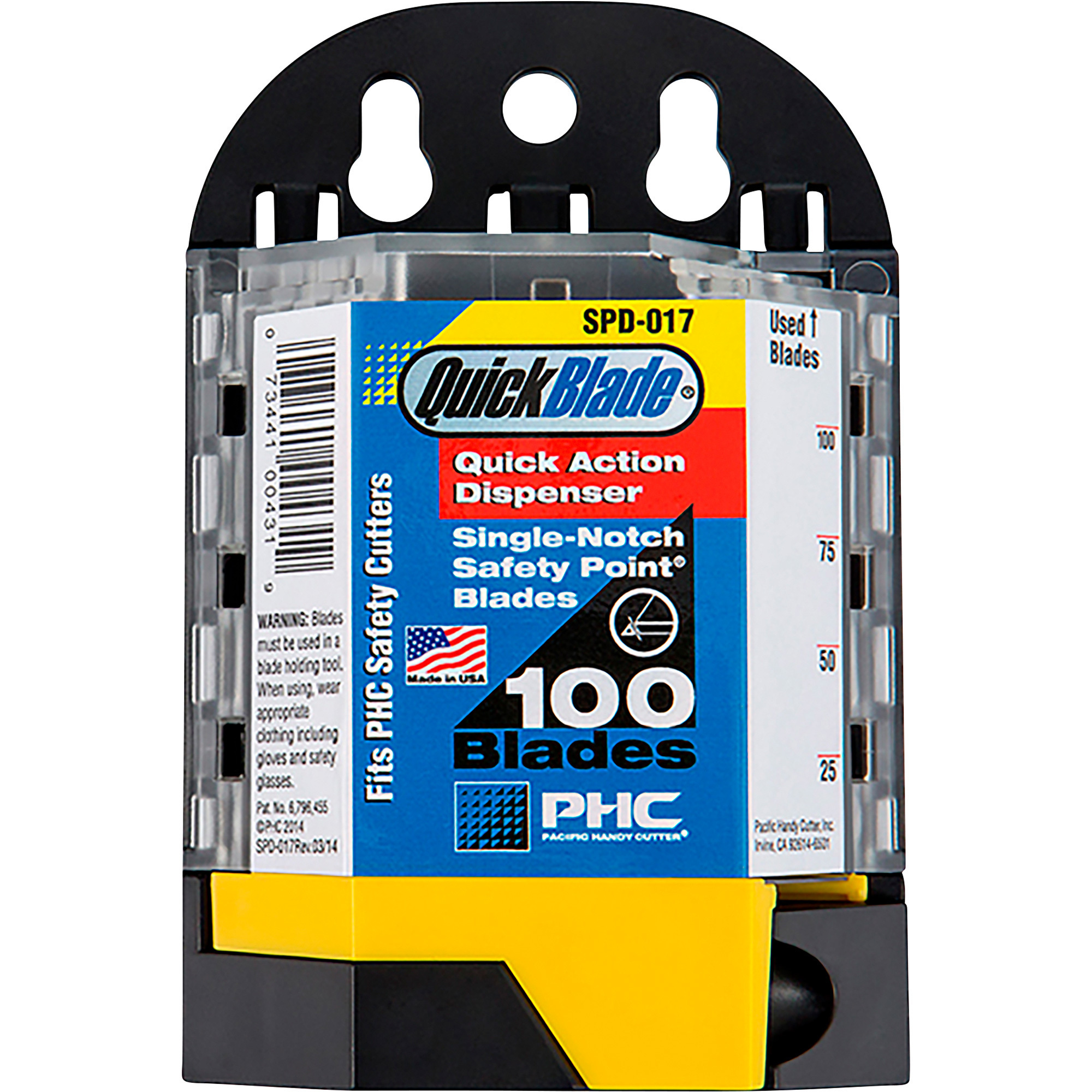Pacific Handy Cutter Safety Point Blade Dispenser, For SP-017 Safety Point Blades, Model# SPD017